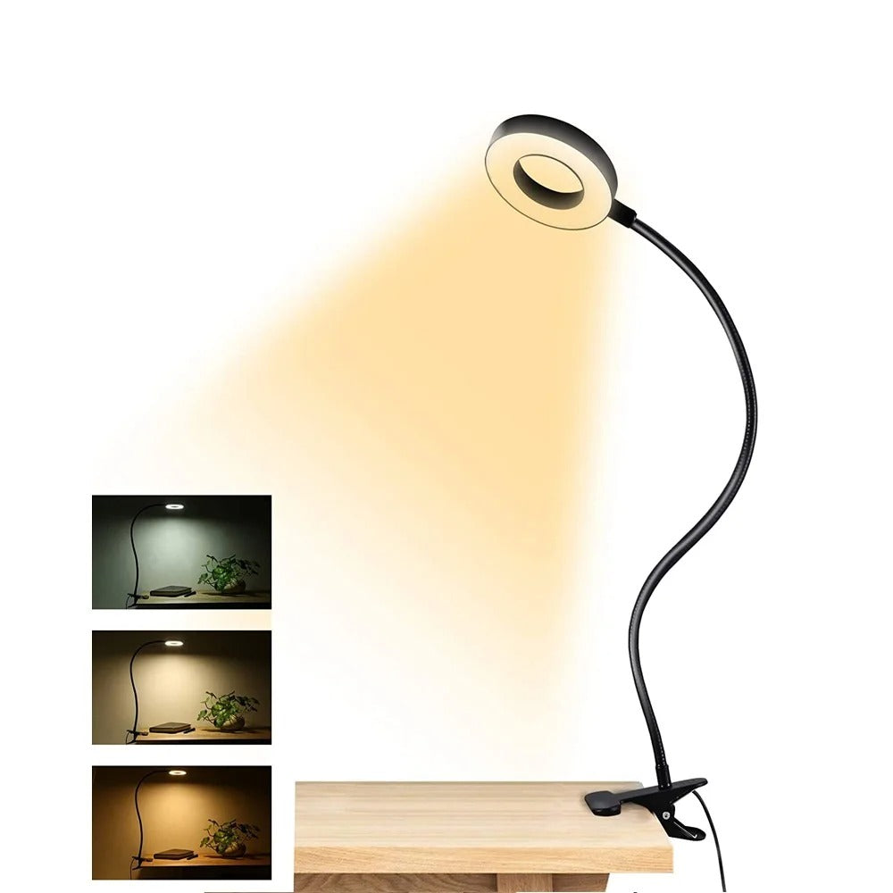 Flexible Gooseneck Clip-on Desk Lamp