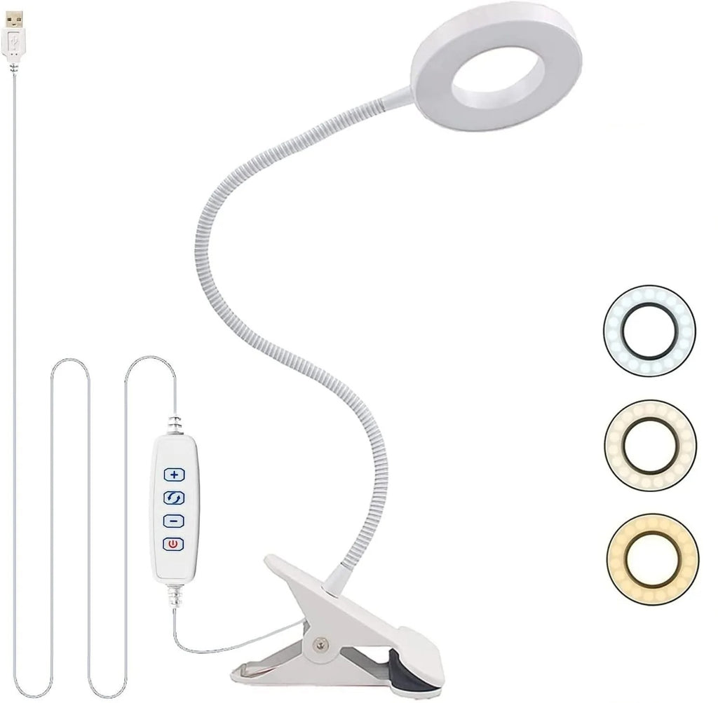 Flexible Gooseneck Clip-on Desk Lamp